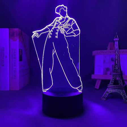 3D Anime Natlampe Illusion Led Harry Styles Lampe Gave Til