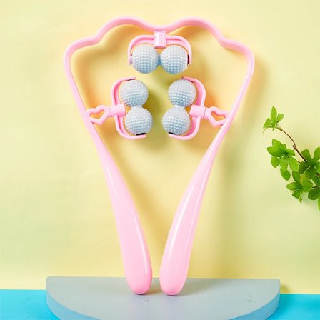 1 stk. Plast Triggerpunktterapi Nakkemassasje Massageador Massagem Relief Håndrulle Nakkemassasjeapparat for Nakke Skulder Triggerpunkt