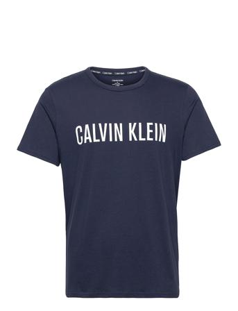 S/S Crew Neck Underwear Night & Loungewear Pyjama Tops Blå Calvin Klein