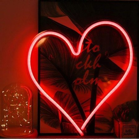 Neon Hjerte Lys Hjerte Neon Skilt Hjerte LED Lys, LED Hjerte Lampe Hjerte Dekorationer til Hjemmet, Hængende Hjerte Gaver Hjerte Vægdekor, LED Neon 