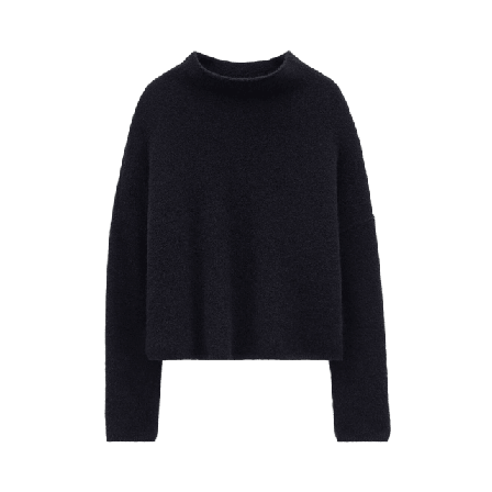 Filippa K Mika Yak Funnelneck Sweater Stickat Dam Svart S