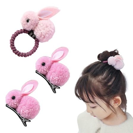Bunny hårklemmer til piger søde hårbånd Bunny hårspænder hår Scrunchies søde hårklemmer Bunny Baby hårklemme påske plys Bunny hårbånd til G