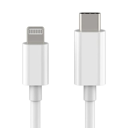 USB-C til Lightning Kabel iPhone Oplader 2M Hvid