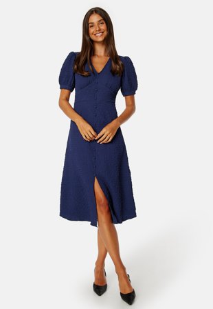 BUBBLEROOM Petronella Structure Dress Blue Klær