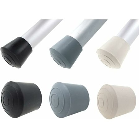 Antal: 16 gummifötter - För bord, stolar, möbler - Olika färger och storlekar tillgängliga (25mm, Svart)