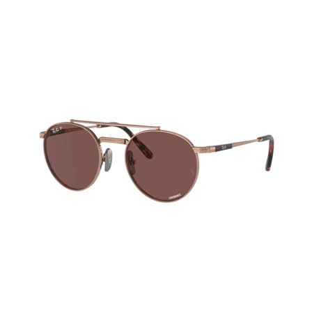 Ray-Ban Round II Titanium -Aurinkolasit - Gold Round - Ray-Ban RB8237 3140AF 5320