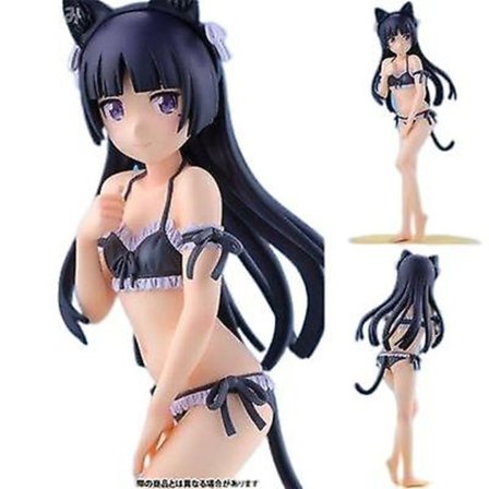 Söt Min Syster Svart Katt Baddräkt Leksaksdocka