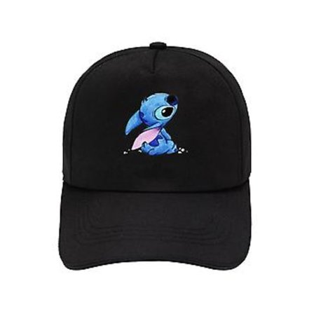 Disney Lilo & Stitch Trykt Baseballhatt for Barn, Voksne, Menn, Kvinner, Gutter, Jenter - Tegneserie Sommer Justerbar Solskjerm Caps Julegaver (4)