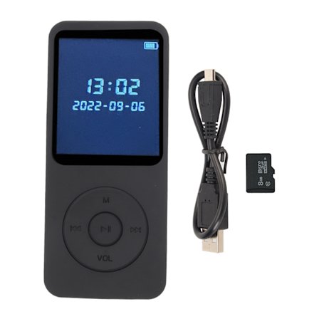 Bluetooth 5.0 MP3 MP4-spelare Ultratunn 1,77 tums LCD-skärm HD-högtalare Bärbar HiFi-musikspelare med 8 GB minneskort
