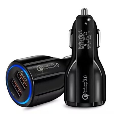 Billaddare Snabbladdare USB 35W Quick Charge iPhone/Samsung