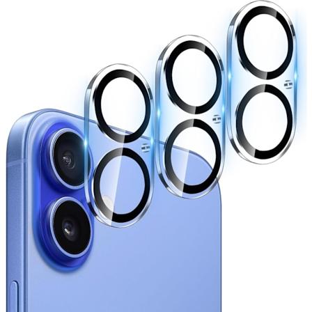 3-Pack iPhone 16 Linsskydd I Härdat Glas