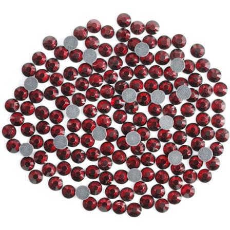 600 stk Varmelimte Mørke Siam Røde Rhinestones til Håndverk, SS30 (6,3-6,5 mm) Dark Siam SS30