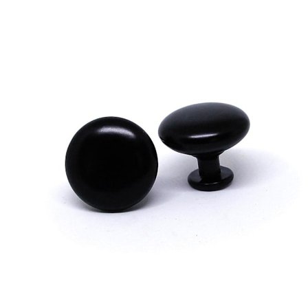 Knoppar 2-pack - Stilrena knoppar i metall - Svart