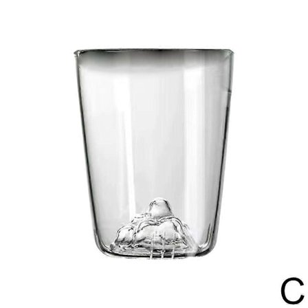 Varmebestandig te- og vannseparasjonsglass landskaps kopp med valnøtthåndtak Svart