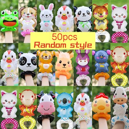 50 stk. Assorterede dyrearmbåndsballoner - Perfekt til fødselsdagsfester og eventgaver, 10 unikke stilarter, påskepynt til værelset