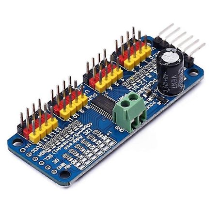 PCA9685 16-kanavainen 12-bittinen PWM-servomoottorin ohjain I2C-moduuli Arduino- tai Shield-moduulille Servo Shield DB