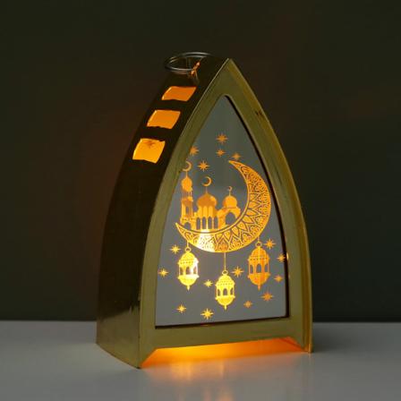 LED Ramadan påsklykta guld