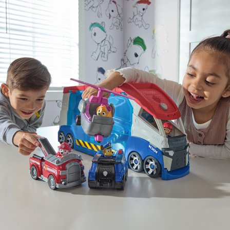 SPINMASTER PAW Patrol - Launch'n Rescue Patroller, Teamfahrzeug 55,8 cm, mit Ryder-Figur und Quad-Basisfahrzeug, Doppel-Startkatapult und