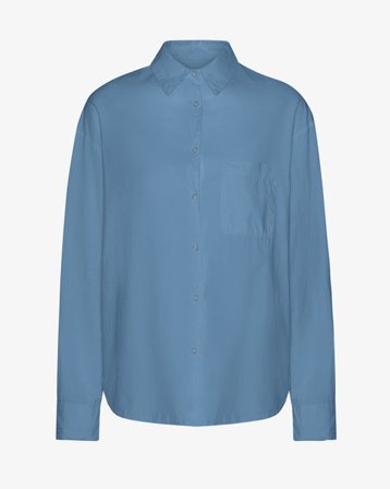 Organic Oversized Shirt - Seaside Blue