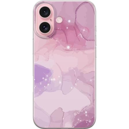 Apple iPhone 16 Läpinäkyvä kuori Rosa väri