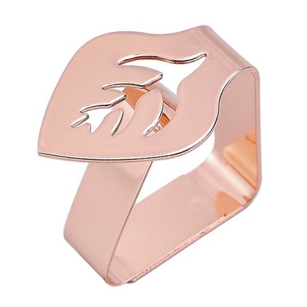 1 stk. Dugklemmer i Rustfrit Stål, Bladformet Dugklemme, Holder til Dug, Klemmer til Picnic, Grill, Bryllup, Dekoration