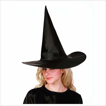 2-pak Halloween-hat sort Oxford-klæde troldmandshat makeup-kostume