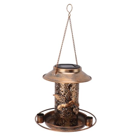 Aurinkolintu ruokinta-asema ulkokäyttöön IP65 vedenkestävä lämmin kevytmetalli villilintujen ruokinta-asema lintujen ystäville