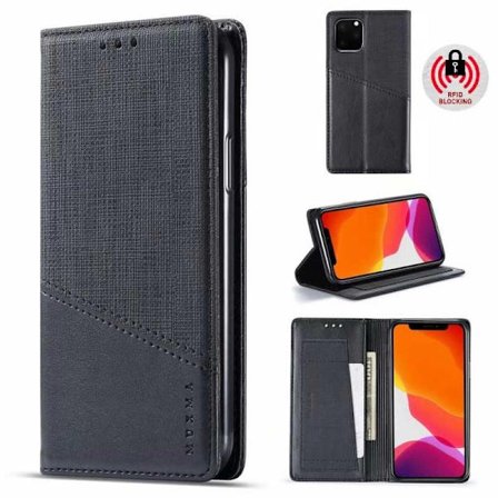 iPhone 12 Pro Max Elegant Fodral i PU-Läder med RFID Block