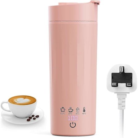 Liten Elektrisk Reisekjele, 475ml Bærbar Kjele, Rask Vannkoker med 4 Variabelt Forvalg, Bærbar Tekjele, med Automatisk Avstenging & Koketørr 