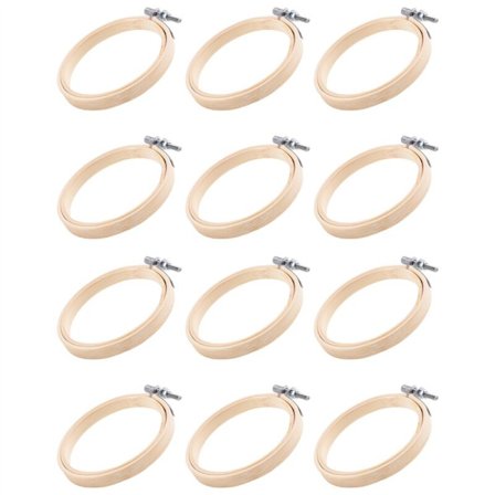 Brodyrringcirkelset Rund Bambus Korsstygn Ring DIY Hantverk Sy Kommod för Jul Praktisk Prydnad