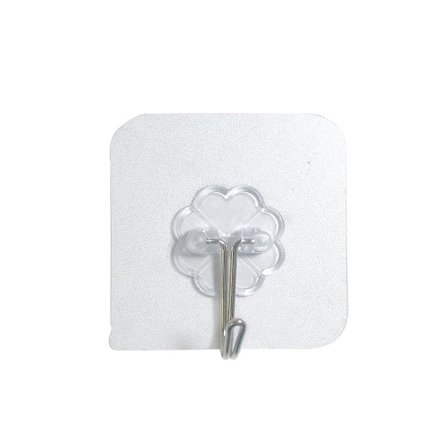 50 stk 6x6cm selvklebende veggkroker, selvklebende håndklekroker, gjennomsiktig ingen