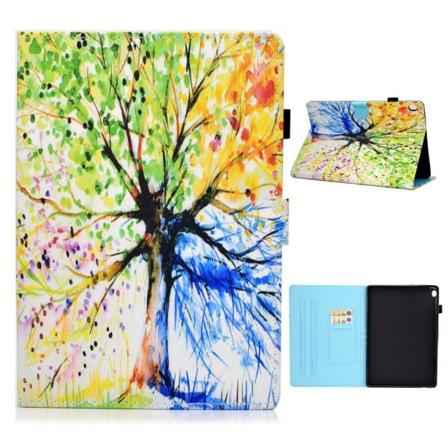 Lenovo Tab M10 viileä kuvio nahkainen läppäkotelo - Elämän Puu Multicolor