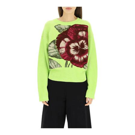 Kenzo - Stickade Tröjor & Koftor - Gul - Dam - Storlek: M, Dam, Storlek: M