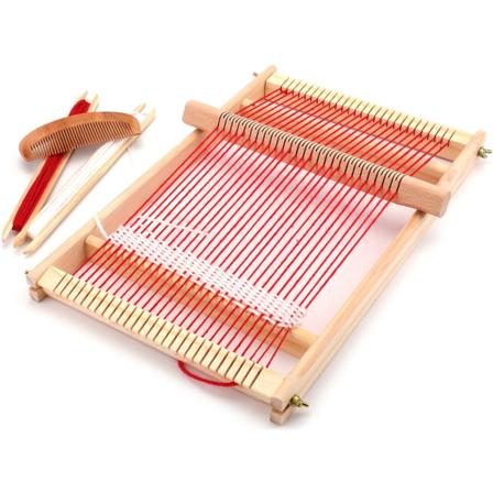 Multi-Craft vevstol - Stor håndvevramme i tre for barn og nybegynnere - 15,6 x 9,7 x 1,2 tommer