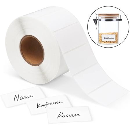 1000 itseliimautuvaa kotitarraketta 6 x 3 cm