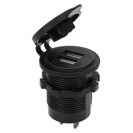 21A USB Billaddare Dubbel Port Snabbladdningsadapter för Bil och Motorcykel