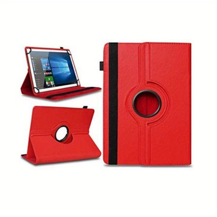 Universellt fodral för surfplattor med litchimönster, 360° rotation, kompatibelt med 10-tums, 9,7-tums och 10,1-tums enheter, lämpligt för Samsung, 