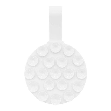 Magnetisk Silikone Telefonholder Beslag Sikker Sugekop Design Passer til Bil Væg Kreativ Indholdsskaber Elsker Hvid