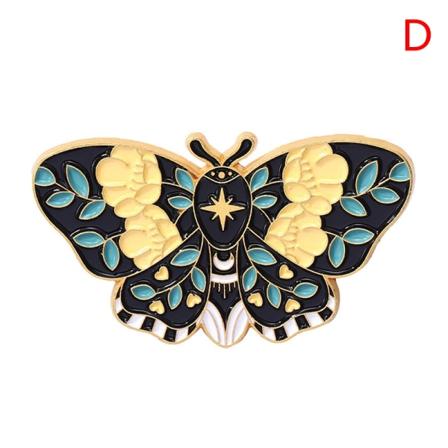 Retro Butterfly Moth Emaljebrosje tegneserie Insektmerker Lapel - Perfet D