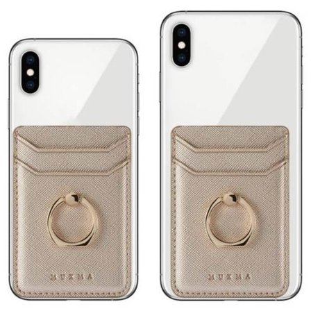 MUXMA Kortholder Ringstativ RFID Blokkerende Kredittkort - Gull