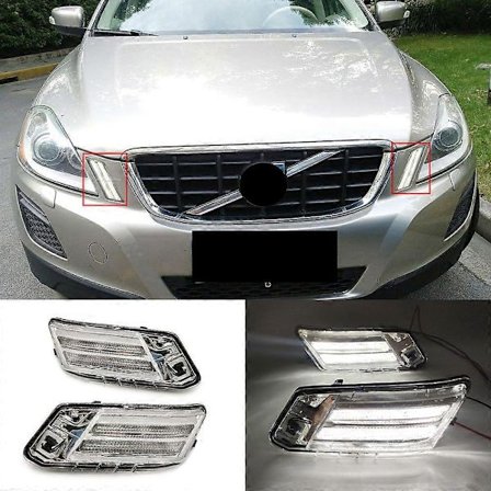 DRL Volvo XC60:lle 2009 2010 2011 2012 2013 Auton etusivun lokasuojan kulmavalot Päiväajovalot Vilkkulampun sumuvalo