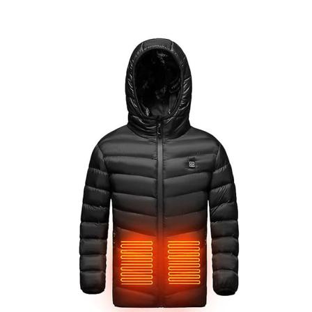 Pojkar Flickor Usb Jacka Vinter Varm Vadderad Kappa