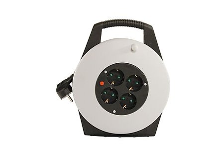 VALUX KABELSNELLE 10M 3G1,5MM² JORDET, 4-UTTAK