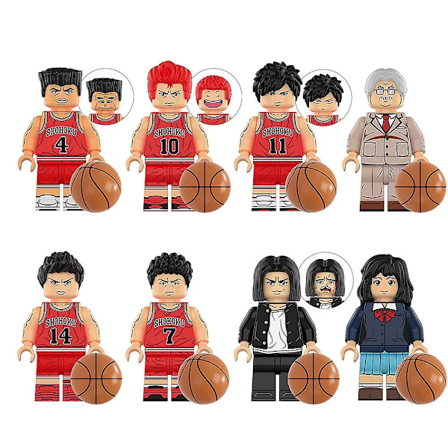 8 stk./sæt The First Slam Dunk Byggeklodser Actionfigurer Samleobjekt Legesæt Legetøj Dekoration Børns Fødselsdagsgave
