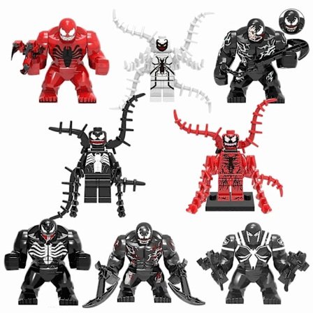8 stk. Actionfigurer Byggeklodser Sæt Samlerobjekter 4,5-7,1 cm Venom Minifigurer Byggesæt-FM-
