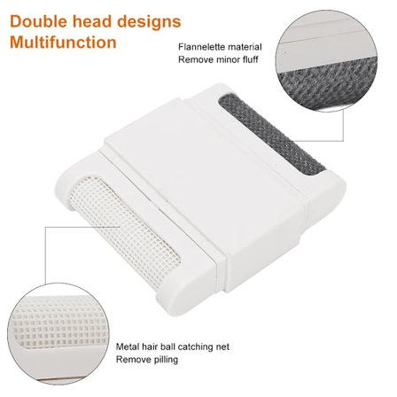Hushållsdubbelhuvud Hårbollstrimmer Bärbar Matta Kläder Lint Fuzz Remover Vit