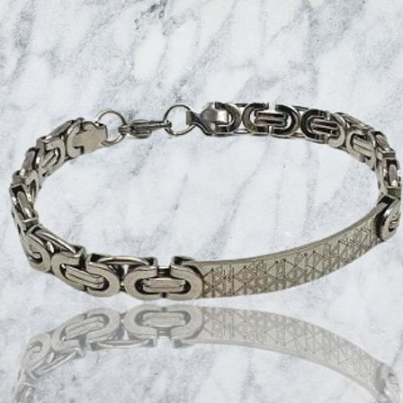 Stainless steel bracelet for men with a cool pattern