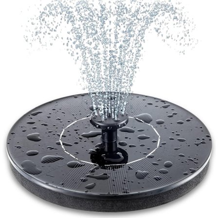 Solcelled Fuglebad Springvandspumpe, Solcelledrevet Springvand med 6 Dyser, Fritstående Flydende