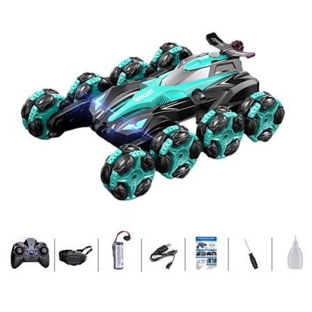 8 Hjul Spray Stunt Toy Car Transforming Fjärrkontroll Leksaksfordon för Kid Boy