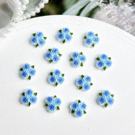 Negledekoration Flatback Ornament BLÅ